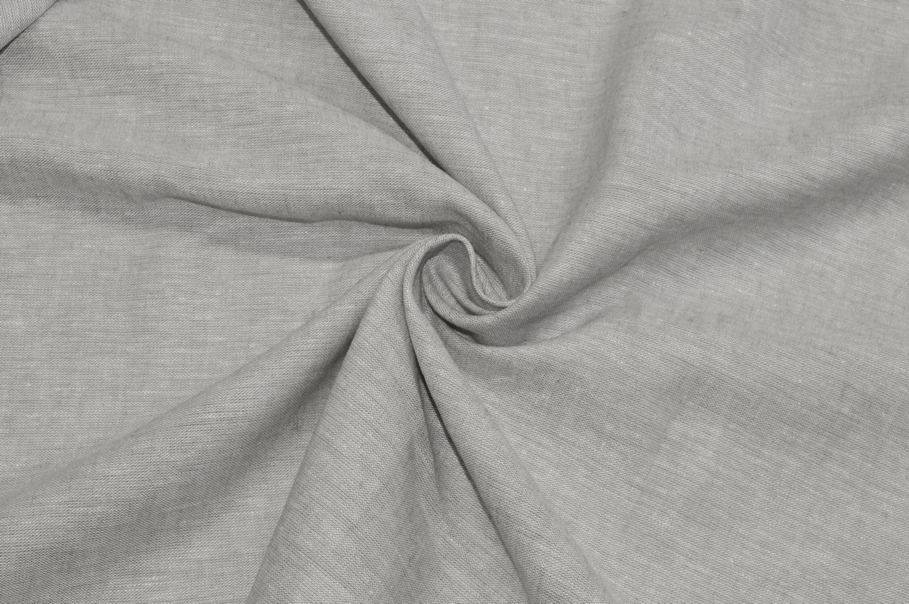 Tessuto misto lino colore grigio melange utilizzato per realizzare accessori fai da te e borse resistenti.
