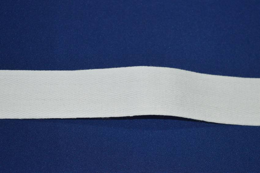 Fettuccia spigata bianca 2,50 cm per manici borsa - Tessuti Mazzarini