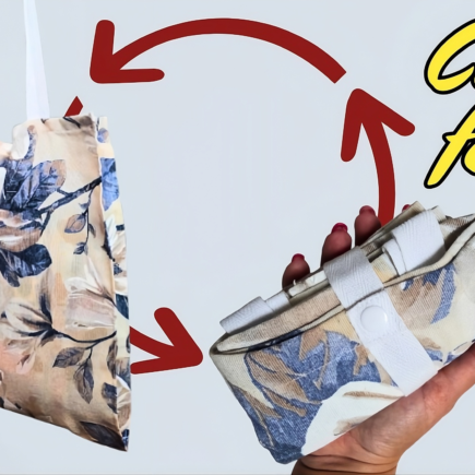 Risultato finale della shopping bag pieghevole fai da te