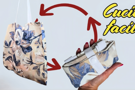 Risultato finale della shopping bag pieghevole fai da te